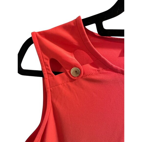 👗 2/$30 👗  New Nine West Womens Sleeveless Red Top With Button Details Size S - Picture 2 of 6